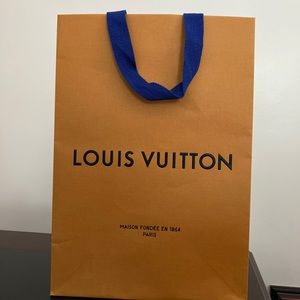 LOUIS VUITTON Authentic Gift Shopping Bag Med Orange SIZE 14 X 10 X 4.25 Inch